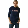 2023 Ariat Womens 3D Logo 2.0 Hoodie 10043320 - Navy / Red