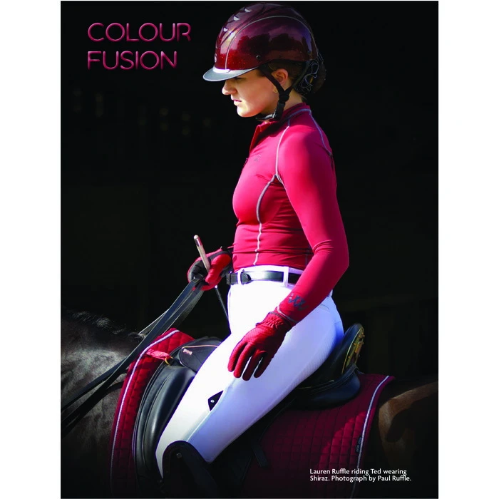 Woof Wear Womens Performance Riding Shirt - Shiraz Colour Shiraz - Image 2