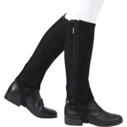 Dublin Womens Suede Half Chaps II Black 591843