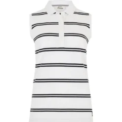 2021 Dubarry Womens Mohill Sleeveless Polo T-shirt 4017 - White