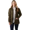 2022 Alan Paine Womens Axford Coat AXFLCOT - Green Check
