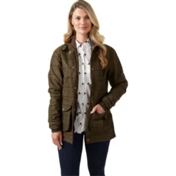 2022 Alan Paine Womens Axford Coat AXFLCOT - Green Check