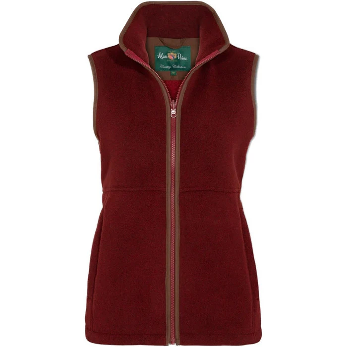 2022 Alan Paine Womens Aylsham Fleece Gilet AYLLWCT - Bloodstone