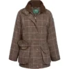 2023 Alan Paine Womens Combrook Tweed Shooting Coat COMLCOT - Ebony Colour Ebony