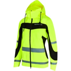 2022 Equisafety Hi-Vis Waterproof Jacket ES036YELL - Yellow