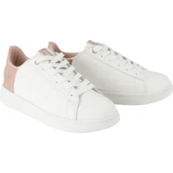 2022 Pikeur Womens Pauli Selection Trainers 282400 803 - White / Powder Rose Velours Colour White / Powder Rose Velours