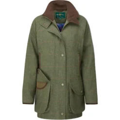 2023 Alan Paine Womens Combrook Tweed Shooting Coat COMLCOT - Heath Colour Heath