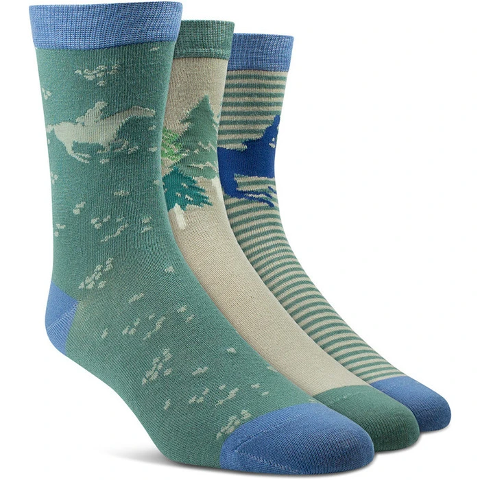 2023 Ariat Novelty Crew Socks 10047395 - Purity / Arctic Horses