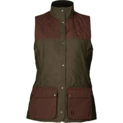 2023 Womens Retrieve Waistcoat 1201141 - Dark Warm Olive / Burgundy