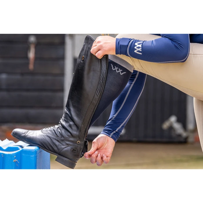 Woof Wear Competition Riding Socks WW0018 - Charcoal Colour Charcoal - Image 2