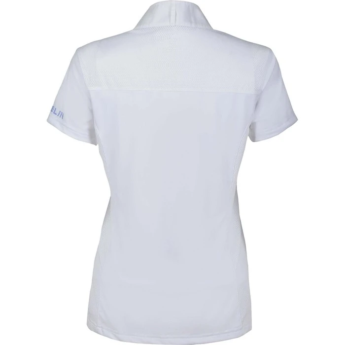 2022 Dublin Womens Andrea Short Sleeve Competition Printed Inner Collar Shirt 1004088023 - White / Lavender - Image 2