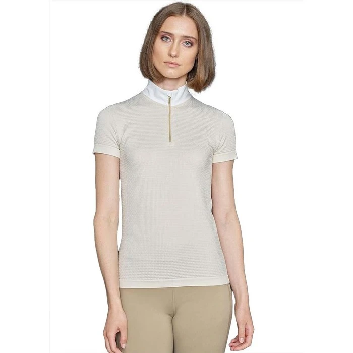 2022 Mountain Horse Womens Honey Competition Top 4509103025 - Beige Melange - Image 3