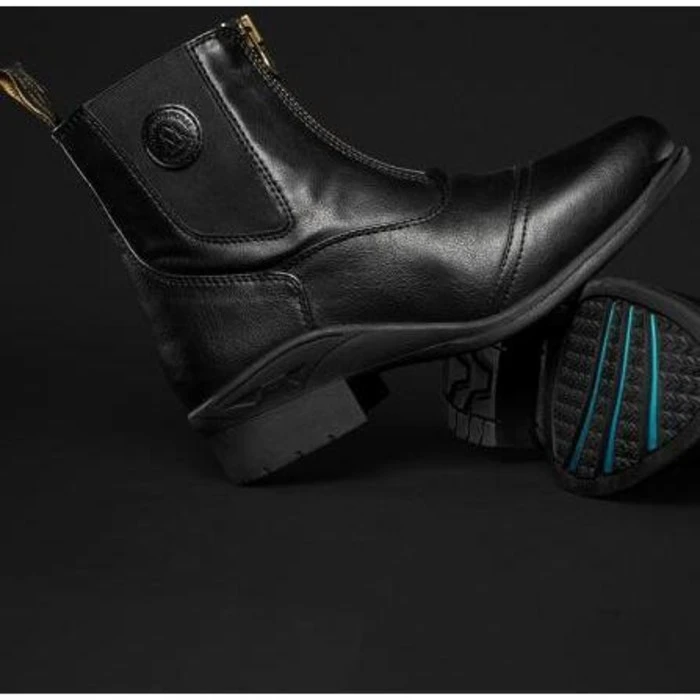 2022 Mountain Horse Womens Veganza Zip Paddock 010810100io - Black - Image 3