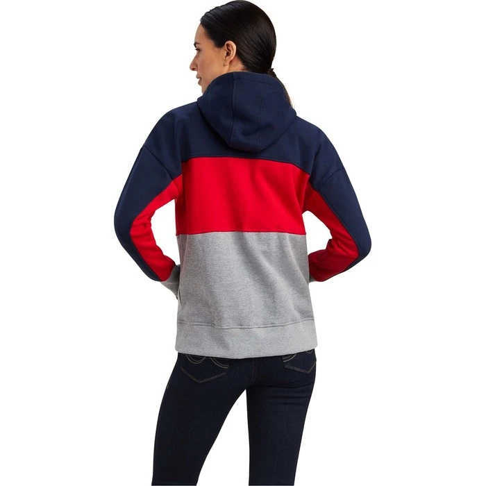 2022 Ariat Womens Rabere Team Hoodie 10041392 - Navy - Image 2