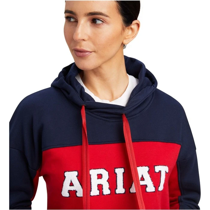 2022 Ariat Womens Rabere Team Hoodie 10041392 - Navy - Image 3
