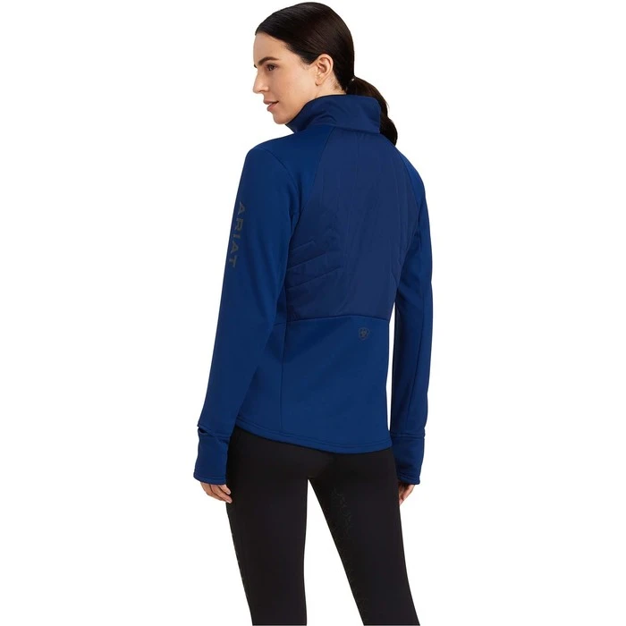 2022 Ariat Womens Venture 1/2 Zip Sweatshirt 10041396 - Estate Blue - Image 3