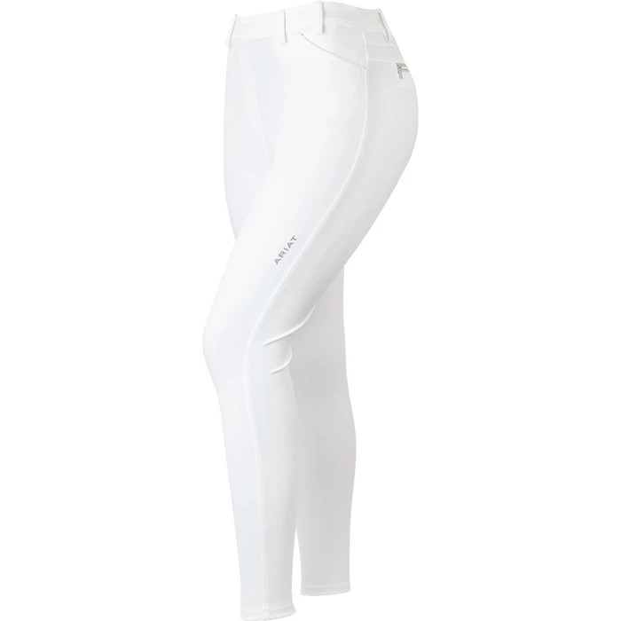 2023 Ariat Womens Tri Factor Full Seat Tights 10043403 - White - Image 2