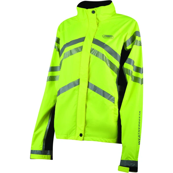2022 Weatherbeeta Unisex Reflective Lightweight Waterproof Jacket With FREE Reflective Ear Bonnet - Hi Vis Yellow - Image 2