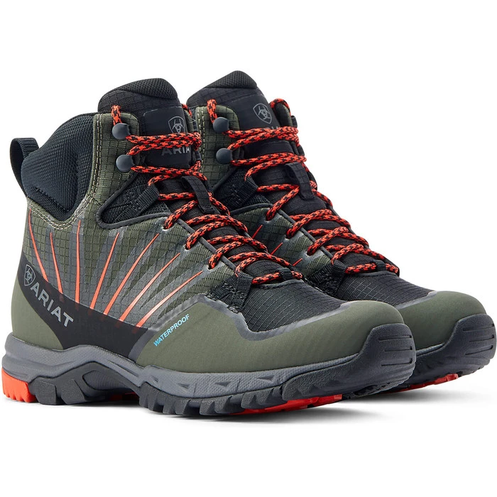 2023 Ariat Womens Skyline Solaris Waterproof Boot - Forest / Orange - Image 7