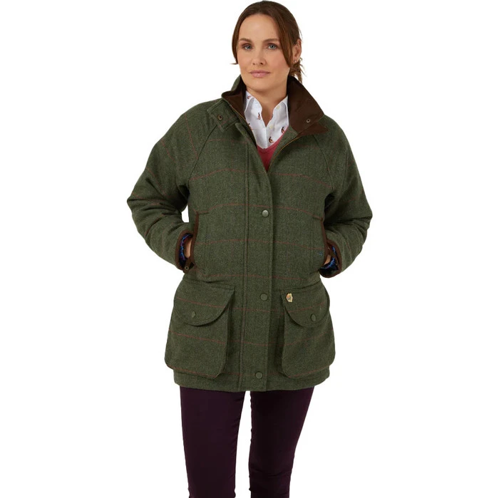 2023 Alan Paine Womens Combrook Tweed Shooting Coat COMLCOT - Heath Colour Heath - Image 2