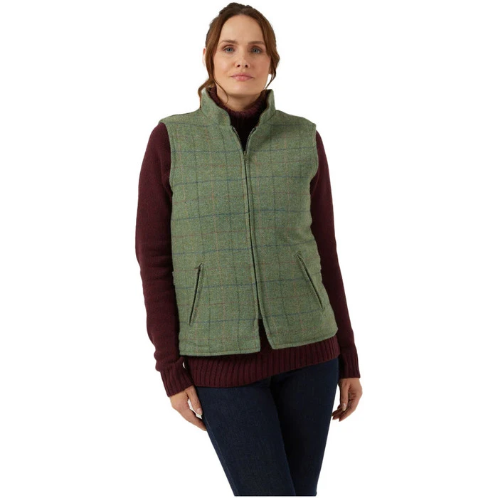 2023 Alan Paine Womens Rutland Tweed Gilet RUTLGIL - Spindle - Image 4