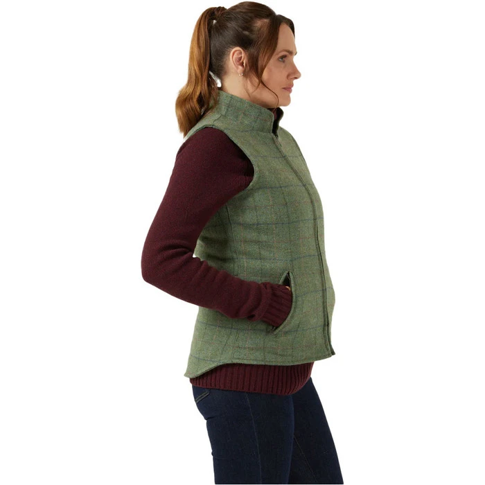 2023 Alan Paine Womens Rutland Tweed Gilet RUTLGIL - Spindle - Image 3