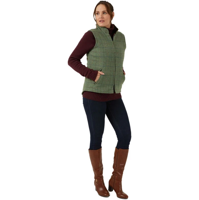 2023 Alan Paine Womens Rutland Tweed Gilet RUTLGIL - Spindle - Image 2