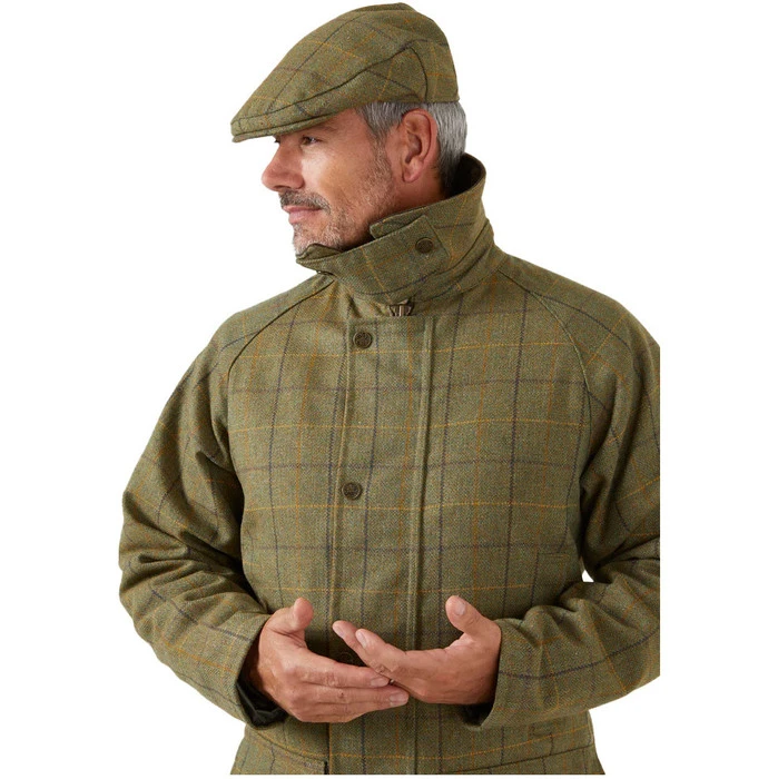 2023 Alan Paine Mens Rutland Tweed Flat Cap RUTGCAP - Dark Moss Colour Dark Moss - Image 2