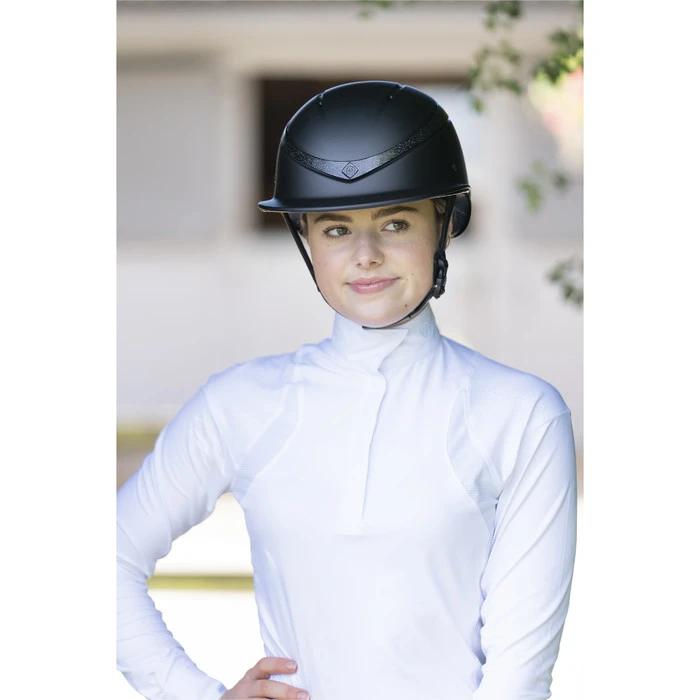 2022 Charles Owen This Esme X Luna Riding Helmet & Headband - Black Colour Black - Image 4