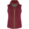 2023 Alan Paine Womens Aylsham Fleece Gilet AYLLWCT - Bordeaux Colour Bordeaux