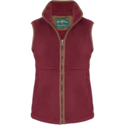2023 Alan Paine Womens Aylsham Fleece Gilet AYLLWCT - Bordeaux Colour Bordeaux