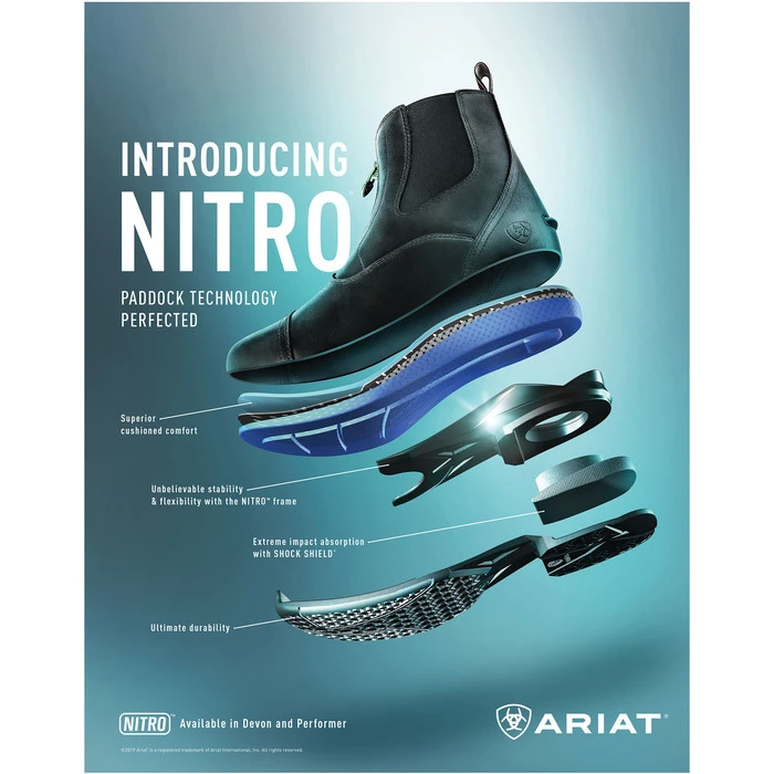 Ariat Womens Devon Nitro Zip Paddock Boots Wax Chocolate - Image 6