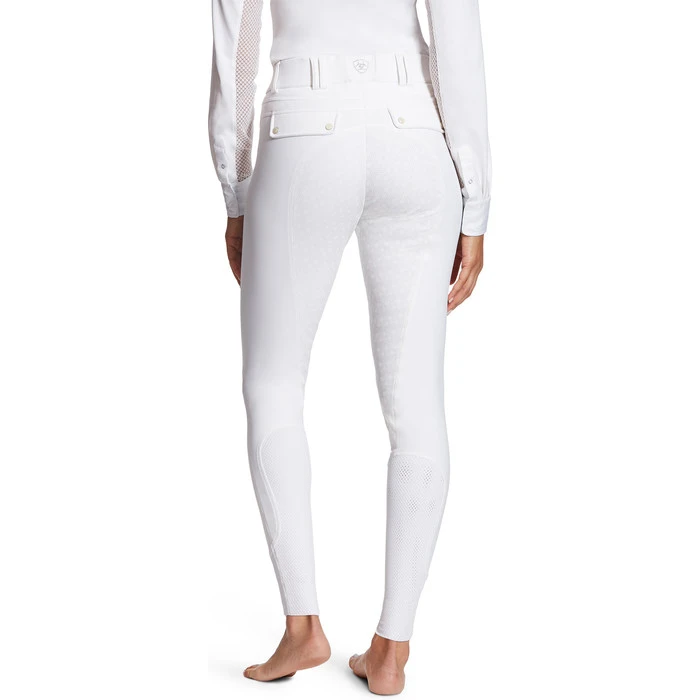 Ariat Womens Tri Factor Grip Full Seat Breeches White - Image 2
