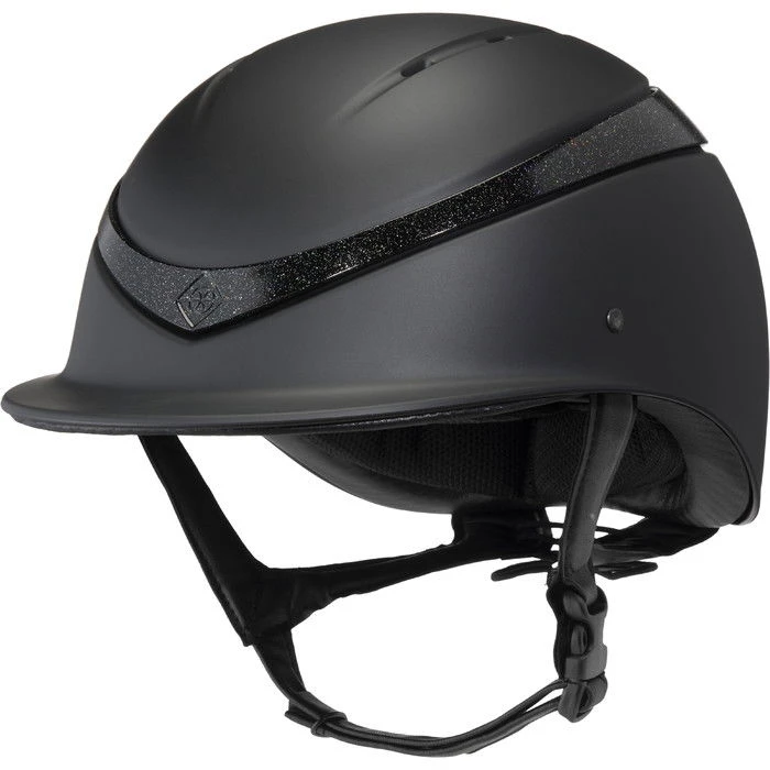 2022 Charles Owen This Esme X Luna Riding Helmet & Headband - Black Colour Black