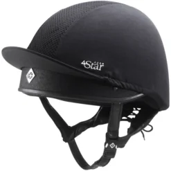 Charles Owen 4 Star Jockey Skull Cover - Black Colour Black