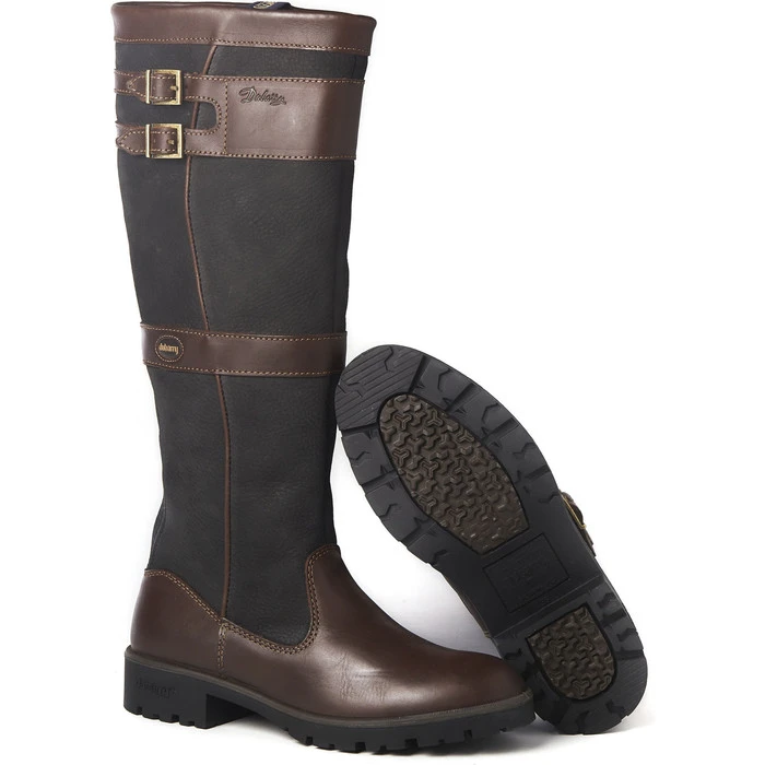 Dubarry Womens Longford Leather Boot Black / Brown - Image 2