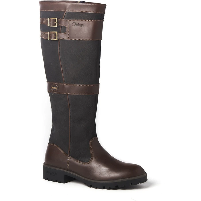 Dubarry Womens Longford Leather Boot Black / Brown - Image 3