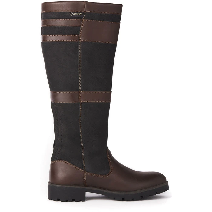 Dubarry Womens Longford Leather Boot Black / Brown - Image 4