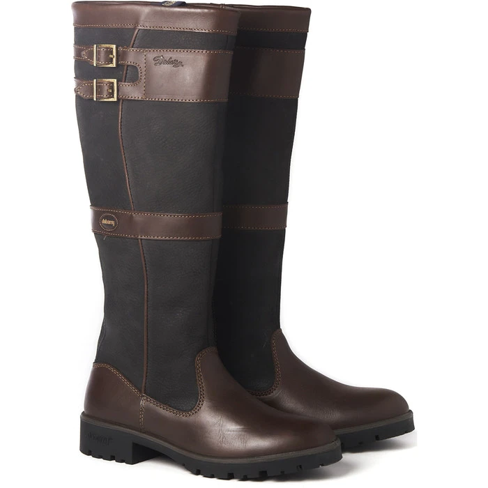 Dubarry Womens Longford Leather Boot Black / Brown