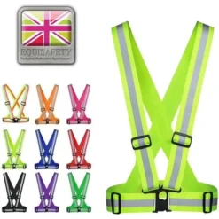 2021 Equisafety Adjustable High Vis Body Harness HARN-HV - Purple Colour Purple