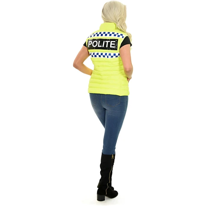 2022 Equisafety Polite Hi Vis Fitted Gilet POL-G - Yellow - Image 2