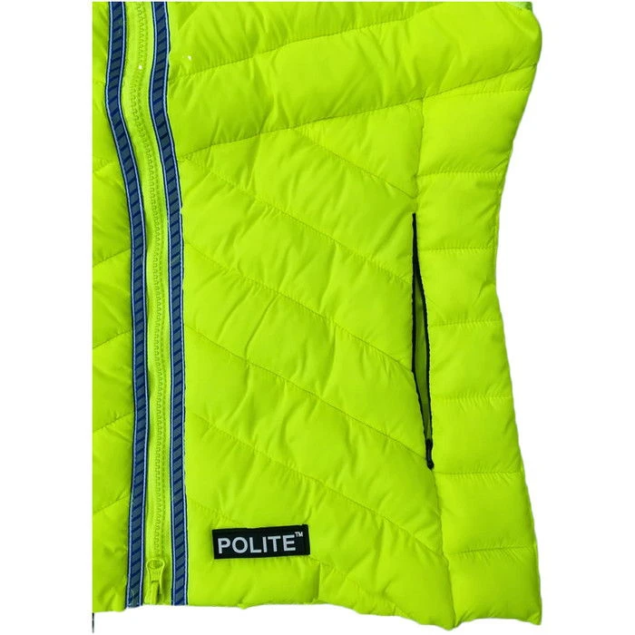 2022 Equisafety Polite Hi Vis Fitted Gilet POL-G - Yellow - Image 5