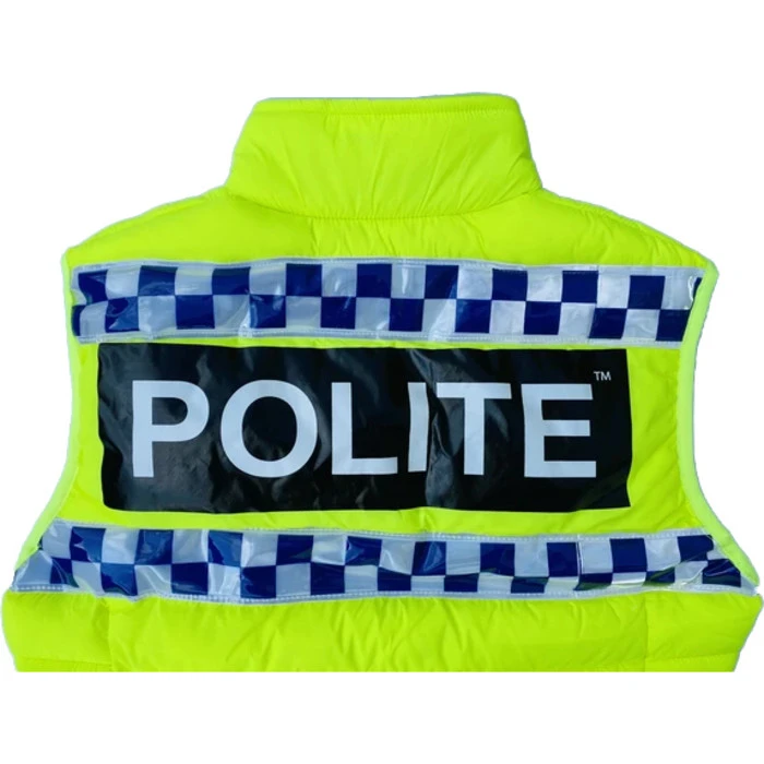 2022 Equisafety Polite Hi Vis Fitted Gilet POL-G - Yellow - Image 6
