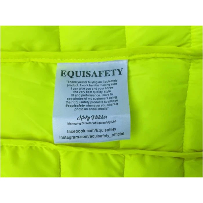2022 Equisafety Polite Hi Vis Fitted Gilet POL-G - Yellow - Image 7