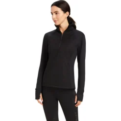 2022 Ariat Womens Venture 1/2 Zip Sweatshirt 10041395 - Black