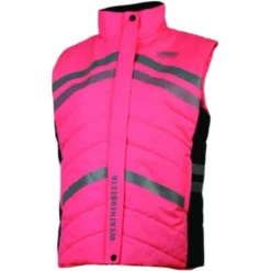 Weatherbeeta Adults Reflective Quilted Gilet Hi Vis Pink 1005273 Colour Pink