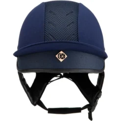 2022 Charles Owen Harlow MS1 Pro Jockey Skull & Headband NRGMS1PLRG - Navy / Rose Gold